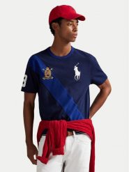 Polo Ralph Lauren T-Shirt 710981767003 Granatowy Regular Fit. Niebieskie koszulki polo męskie Polo Ralph Lauren, m, bez wzorów, z bawełny, bez kołnierzyka, bez ramiączek. Za 549.99 zł.