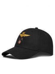 Aeronautica Militare Czapka z daszkiem 261HA1100UCT02848 Czarny. Czarne czapki męskie Aeronautica Militare, bez wzorów, z bawełny. Za 189.99 zł.