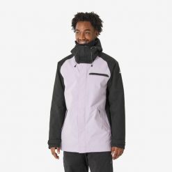 Kurtka narciarska i snowboardowa męska Quechua 500 Long. Czarne kurtki narciarskie i snowboardowe męskie DREAMSCAPE, na zimę, m, bez wzorów, z materiału, bez kaptura, narciarskie. Za 299.99 zł.