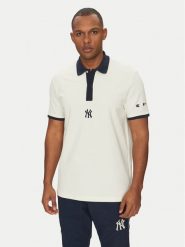 Champion Polo 221044 Biały Regular Fit. Białe koszulki polo męskie CHAMPION, m, bez wzorów, z bawełny, bez kołnierzyka, bez ramiączek. Za 119.99 zł.