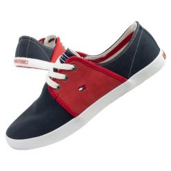 Buty sportowe trampki do chodzenia męskie Tommy Hilfiger. Czerwone trampki męskie Tommy Hilfiger, bez wzorów, sportowe, bez zapięcia. Za 169.00 zł.