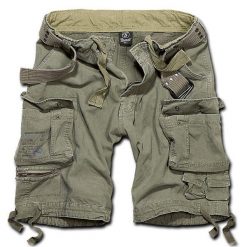 Szorty bushcraft męskie Brandit M65 Savage z Paskiem Vintage Olive. Zielone szorty sportowe męskie Brandit, bez wzorów, vintage. Za 284.50 zł.
