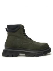 Hugo Trapery Fabyan 50528995 Zielony. Zielone buty zimowe męskie Hugo, bez wzorów, ze skóry, bez obcasa, bez zapięcia. Za 629.99 zł.