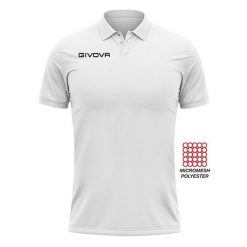 Givova kieszeń polo z siatki, rozmiar S. Białe koszulki polo męskie Givova, s, bez wzorów, z dzianiny, sportowe, bez kołnierzyka, bez ramiączek. Za 46.33 zł.