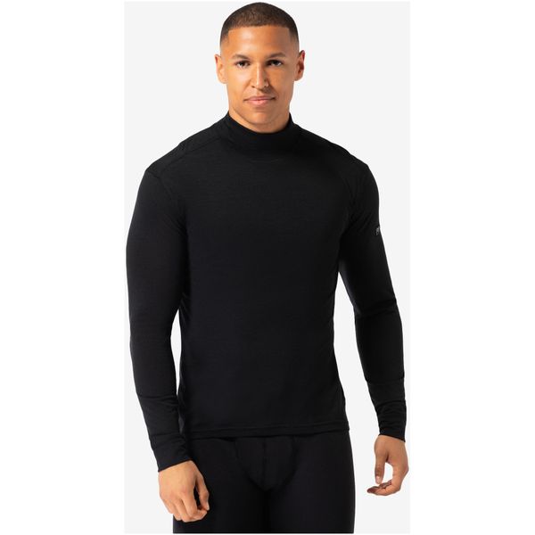 Koszulka termoaktywna z długim rękawem i półgolfem męska. Czarne bielizna termoaktywna męska super.natural, m, bez wzorów, bez ramiączek. Za 399.99 zł.