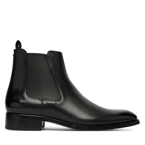 Sztyblety BOSS. Czarne sztyblety męskie Boss, bez obcasa, bez zapięcia. Za 1,859.00 zł.