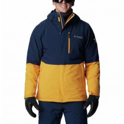 Kurtka Columbia Winter District Ii. Żółte kurtki męskie Columbia, xl, bez wzorów, bez ramiączek, bez kaptura. Za 960.99 zł.