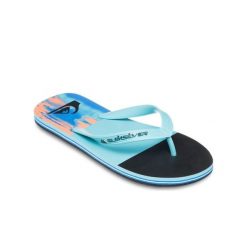 Klapki dla Mężczyzn MOLOKAI STRIPE 25. Niebieskie klapki i japonki męskie Quiksilver, bez wzorów, z gumy. Za 99.99 zł.