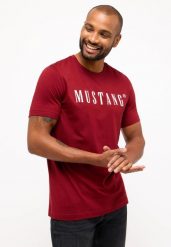 Męski T-Shirt Koszulka Mustang Style Austin Syrah 1014695 7187, S. Czerwone t-shirty męskie Mustang, m, bez wzorów, z bawełny, bez kołnierzyka, bez ramiączek. Za 79.99 zł.