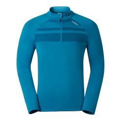 Odlo Bluza Odlo Midlayer 1/2 zip TAHOE VISTA kolor niebieski, roz. L (222092 - 222092L). Bluzy bez kaptura męskie marki bonprix. Za 118.98 zł.