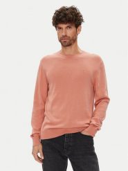 Calvin Klein Sweter LV040BM343 Koralowy Regular Fit. Pomarańczowe kardigany męskie Calvin Klein, m, bez wzorów, z bawełny, bez ramiączek. Za 329.99 zł.