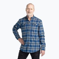 Koszula męska Pinewood Abisko Hiking Flanell. Niebieskie koszule męskie Pinewood, m, bez wzorów, bez kołnierzyka, bez ramiączek. Za 279.99 zł.