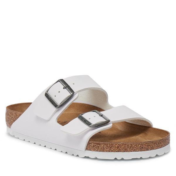Klapki Birkenstock. Białe klapki i japonki męskie Birkenstock, bez wzorów. Za 399.99 zł.