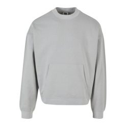 Męska Organiczna Bluza Z Okrągłym Dekoltem. Szare bluzy nierozpinane męskie Urban Classics, m, bez wzorów, bez ramiączek, bez kaptura. Za 222.99 zł.