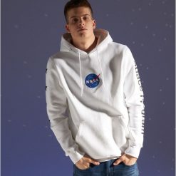Bluza Nasa - Biały. Bluzy nierozpinane męskie marki Cropp. Za 129.99 zł.