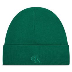 Czapka Calvin Klein. Zielone czapki męskie Calvin Klein, na zimę, bez wzorów. Za 129.99 zł.