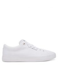 Tommy Hilfiger Tenisówki Th Hi Vulc Low Core Canvas FM0FM05396 Biały. Białe trampki męskie Tommy Hilfiger, bez wzorów, z materiału, bez zapięcia. Za 239.99 zł.