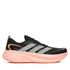 Buty do biegania adidas. Czarne buty do biegania męskie ADIDAS, bez wzorów, bez zapięcia, do biegania. Za 569.99 zł.