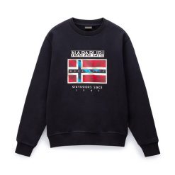 Bluza męska Napapijri B-Dorees C. Czarne bluzy nierozpinane męskie Napapijri, m, bez wzorów, casualowe, bez ramiączek, bez kaptura. Za 279.99 zł.