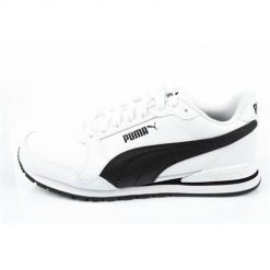 Buty do chodzenia męskie Puma ST Runner V3. Białe buty do biegania męskie Puma, bez wzorów, z materiału, bez zapięcia, do biegania. Za 439.99 zł.
