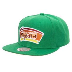 Czapka typu snapback San Antonio Spurs NBA Like Mike Hwc. Zielone czapki męskie Mitchell & Ness, bez wzorów, sportowe. Za 190.50 zł.