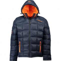 Kurtka zimowa "Dactylon" w kolorze granatowo-pomarańczowym. Brązowe kurtki męskie Canadian Peak, na zimę. W wyprzedaży za 341.95 zł.