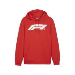 Męska bluza z kapturem w wyścigowym stylu F1 ESS PUMA Pop Red. Czerwone bluzy nierozpinane męskie Puma, l, bez wzorów, z dzianiny, z kapturem. Za 299.00 zł.