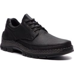 Półbuty RIEKER - 12220-00 Schwarz. Czarne codzienne półbuty męskie Rieker, z materiału, eleganckie. Za 299.00 zł.