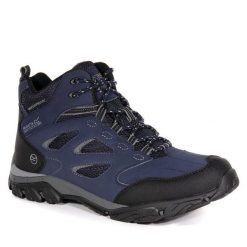 Trekkingi Regatta. Niebieskie buty trekkingowe męskie Regatta, bez wzorów, sportowe, bez obcasa, bez zapięcia. Za 379.99 zł.