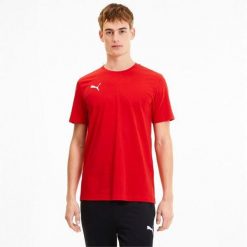 Czerwony T-Shirt Puma Teamgoal 23 Casuals Tee Dorosłych. Czerwone t-shirty sportowe męskie Puma, s, bez wzorów, z bawełny, sportowe, bez ramiączek. Za 135.79 zł.