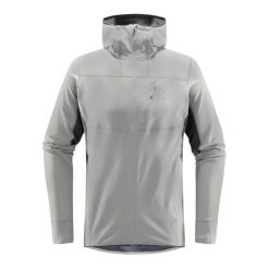 Bluza trekkingowa męska Haglöfs L.I.M Mid Comp Hood. Szare bluzy nierozpinane męskie Haglöfs, l, bez wzorów, sportowe, bez ramiączek, bez kaptura. Za 539.99 zł.