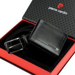 Pasek do spodni i portfel męski zestaw skórzany na prezent Pierre Cardin NoSize. Portfele męskie Pierre Cardin, bez wzorów. Za 149.00 zł.