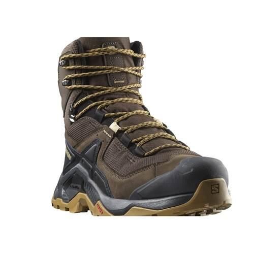 Buty trekkingowe męskie Salomon quest element gore-tex. Zielone buty trekkingowe męskie Salomon, bez wzorów, z gore-texu, sportowe, za kostkę, bez obcasa, bez zapięcia. Za 789.99 zł.