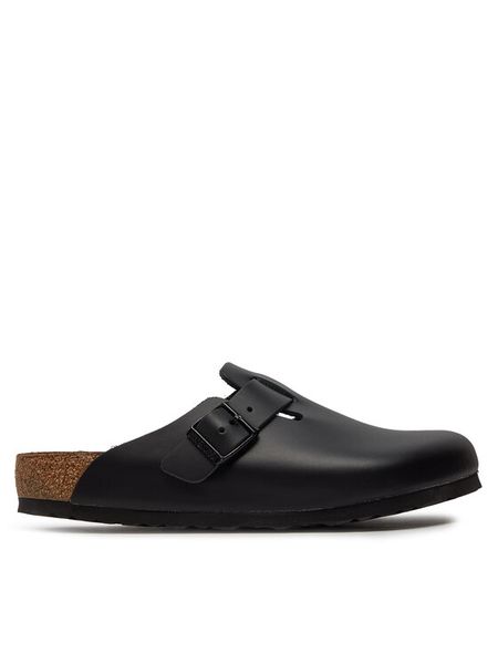 Birkenstock Klapki Boston 0060191 Czarny. Czarne klapki i japonki męskie Birkenstock, bez wzorów, ze skóry. Za 629.99 zł.