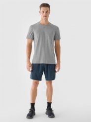 4F Spodenki treningowe regular szybkoschnące męskie - zielone L. Zielone szorty sportowe męskie 4f, bez wzorów, z dzianiny, sportowe. W wyprzedaży za 59.99 zł.