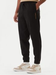 Tommy Jeans Spodnie dresowe Linear DM0DM23014 Czarny Regular Fit. Czarne spodnie dresowe męskie Tommy Jeans, bez wzorów, z bawełny. Za 289.99 zł.