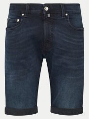 Pierre Cardin Szorty jeansowe 34520/000/8140 Granatowy Modern Fit. Niebieskie szorty męskie Pierre Cardin, bez wzorów, z bawełny. Za 279.99 zł.