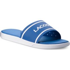 Klapki LACOSTE - L.30 Slide 218 1 Cam 7-35CAM0063221 Blue/White. Klapki i japonki męskie marki Lacoste. W wyprzedaży za 139.00 zł.