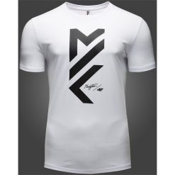 T-shirt męski Maciek Kot Collection TSM502 - biały. T-shirty męskie marki 4f. W wyprzedaży za 39.99 zł.