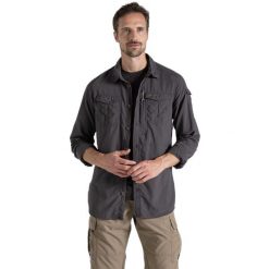 Męska Koszula Z Długim Rękawem Adventure III Nosilife. Brązowe koszule męskie Craghoppers, m, bez wzorów, bez kołnierzyka, bez ramiączek. Za 358.99 zł.