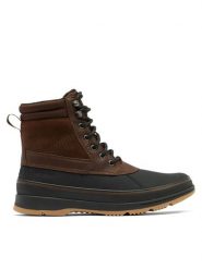Sorel Kozaki Akeny II Boot Plus Wp 2084851256 Brązowy. Brązowe buty zimowe męskie Sorel, bez wzorów, z nubiku, bez obcasa, bez zapięcia. Za 599.99 zł.