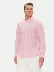 Tommy Hilfiger Koszula MW0MW37550 Różowy Regular Fit. Czerwone koszule męskie Tommy Hilfiger, m, bez wzorów, z bawełny, bez kołnierzyka, bez ramiączek. Za 209.99 zł.