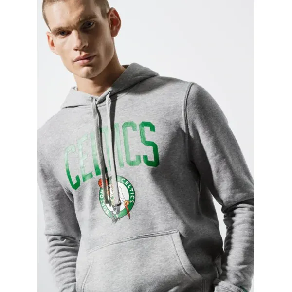 New Era Bluza Team Logo Boston Celtics Boston Celtics Gra , szary, rozmiar L. Szare bluzy nierozpinane męskie New Era, l, bez wzorów, z bawełny, bez ramiączek, bez kaptura. W wyprzedaży za 269.99 zł.
