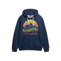 Bluza z kapturem Superdry Cl Great. Niebieskie bluzy nierozpinane męskie Superdry., m, bez wzorów, z kapturem. W wyprzedaży za 218.00 zł.