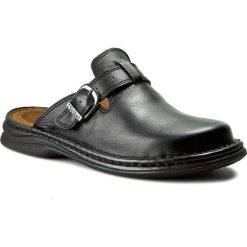 Klapki JOSEF SEIBEL - Madrid 10122 37 600 Schwarz. Czarne klapki i japonki męskie Josef Seibel, bez wzorów, ze skóry. Za 269.00 zł.