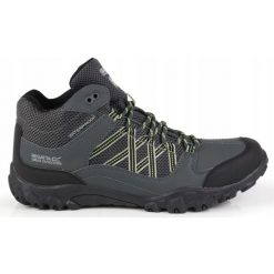 Buty trekkingowe męskie Edgepoint Mid Regatta. Czarne buty trekkingowe męskie Regatta, bez wzorów, bez zapięcia. W wyprzedaży za 253.35 zł.
