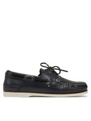 Tommy Hilfiger Półbuty Th Boat Shoe Core Lth FM0FM05569 Granatowy. Niebieskie codzienne półbuty męskie Tommy Hilfiger, bez wzorów, ze skóry, bez obcasa, bez zapięcia. Za 379.99 zł.