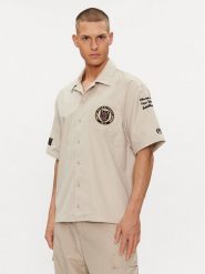 Champion Koszula 220005 Szary Custom Fit. Szare koszule męskie CHAMPION, l, bez wzorów, z bawełny, bez kołnierzyka, bez ramiączek. Za 189.99 zł.