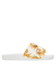 Versace Jeans Couture Klapki 80YA3SQ4 ZS365 G03 Biały. Białe klapki i japonki męskie Versace Jeans Couture, bez wzorów, z jeansu. Za 359.99 zł.