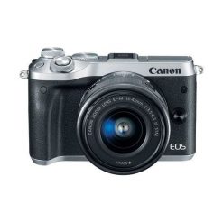 Aparat Canon EOS M6 Srebrny + EF-M 15-45mm + EF-M 55-200mm (1725C032AA). Bezlusterkowce Canon. Za 5,291.82 zł.